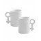  Cana (cana) pentru un cuplu indragostit cu manere in forma de principii masculine si feminine. Photo 1